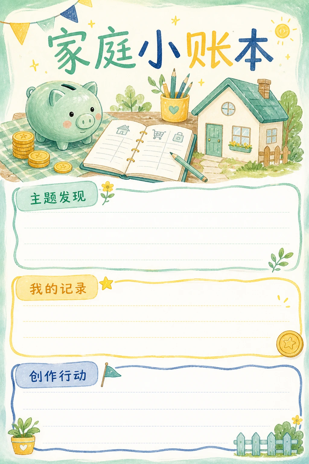 家庭小账本 · AI 生成的版式预览