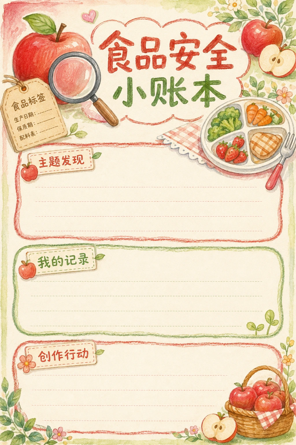食品安全小账本 · AI 生成的版式预览