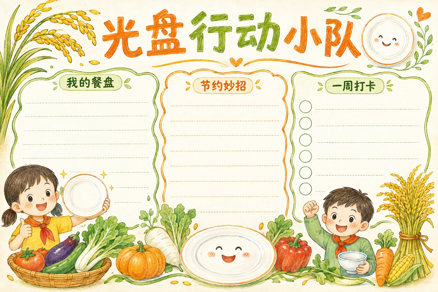 光盘行动小队 · AI 生成的版式预览
