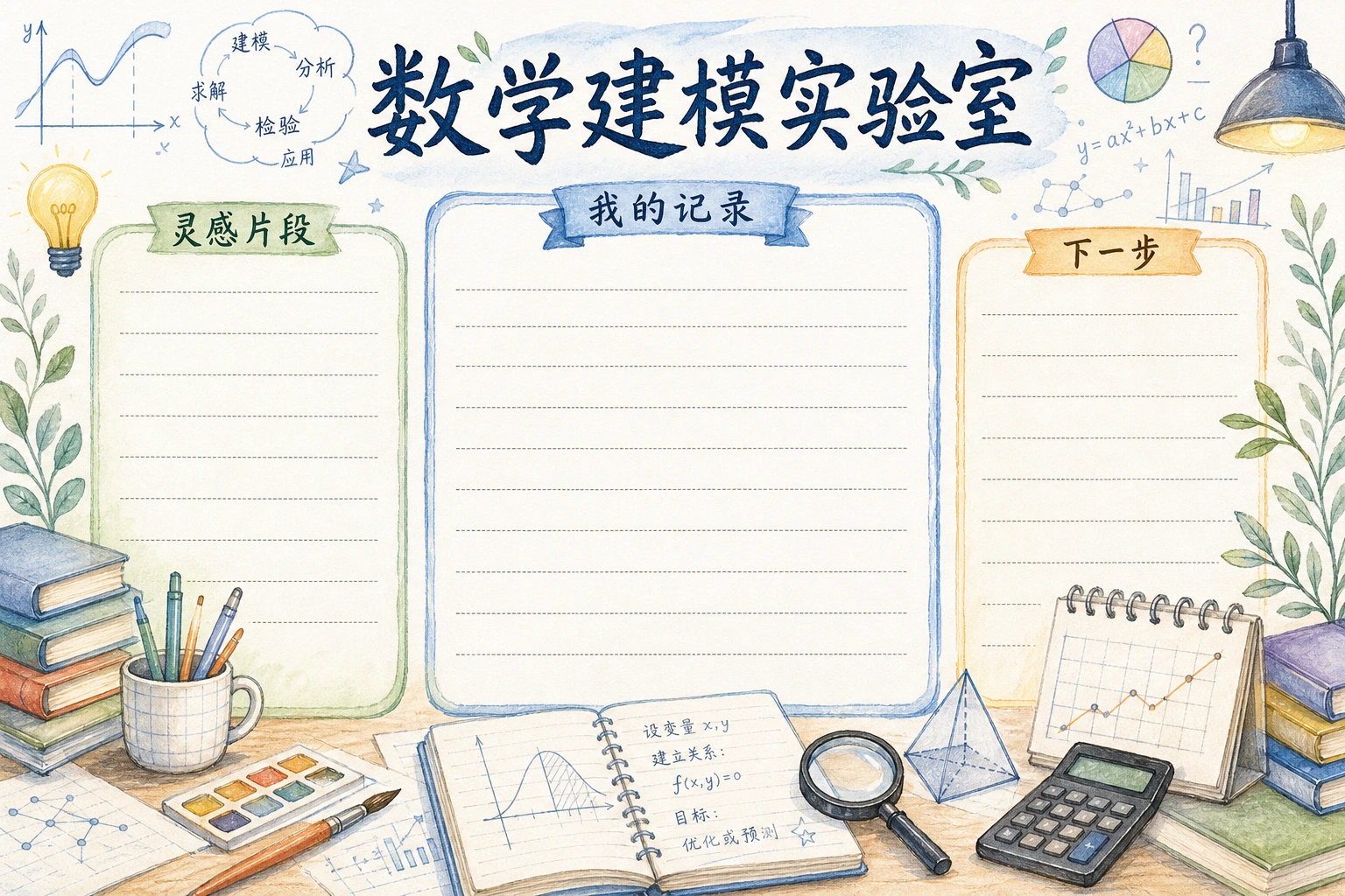 数学建模实验室 · AI 生成的版式预览