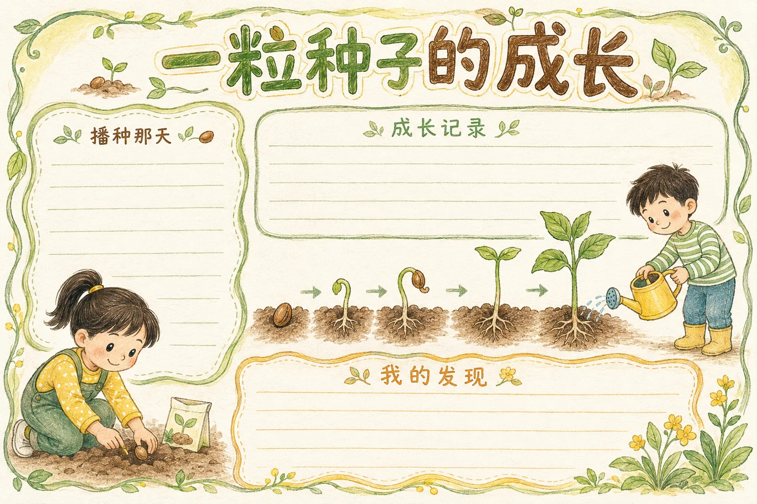 一粒种子的成长 · AI 生成的版式预览