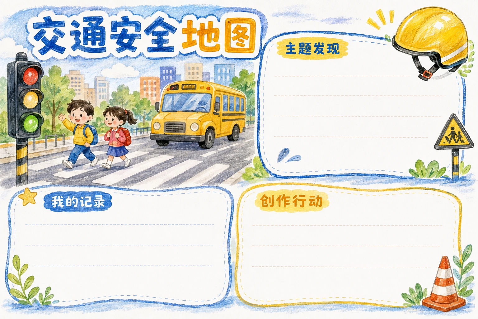 交通安全地图 · AI 生成的版式预览